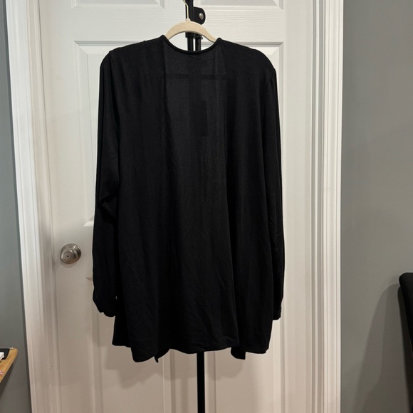 Black Open Front Cardigan - Picture 2 of 4